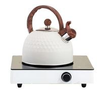 Tea Kettle for Stoves - 2.5 Litre Whistling Kettle with Ergonomic Handle - Suitable for Hob | for Kitchen Camping Garden Party