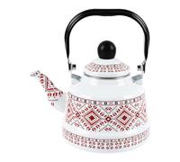 Tea Kettle for the Stove 2.5 Liter Vintage Enameled Teapot | Vintage Enamel Tea Kettle Suitable for Kitchen Student Room Apartment Picnic Camping Courtyard Garden Lawn Party