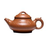 Tea Kettle Hand-Carved and Hand-Painted Handmade Teapot Pu-erh Kung Fu Tea Set Descending Slope Clay Dragon Scoop Purple Sand Pots for Tea, Milk, Coffee, Office Teapot