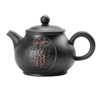 Tea Kettle Purple Ceramic Teapot Single Large Carved Ceramic Household Small Tea Brewer Kung Fu Tea Sets Handmade Bamboo Rhyme Phoenix Singing Pots Small Tea Pot