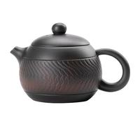 Tea Kettle Purple Ceramic Teapot Single Large Carved Ceramic Household Small Tea Brewer Kung Fu Tea Sets Handmade Jumping Knife Xishi Pots Small Tea Pot