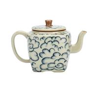 Tea Kettle Ru Kiln Teapot Single Small Ceramic Kung Fu Tea Set Celadon Porcelain Open Piece Can Be Kept Four Sides of The Pot Household Small Tea Brewer Ceramic Tea Infuser