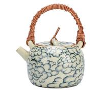 Tea Kettle Ru Kiln Teapot Single Small Kung Fu Tea Set Celadon Porcelain Open Piece Can Be Kept Lifting Beam Pot Ceramic Household Small Tea Brewer Ceramic Tea Infuser