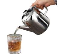 Tea Kettle - Spill Resistant Dispenser For Cold Drinks - With Handle And Sealed Lid Silver | For Commercial Use M Stainless Steel Features A Short Living Room,