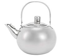 Tea Kettle, Stainless Steel Food Grade Teapot Short Spout Stainless Steel Tea Kettle Stainless Steel Kettle with Filter for Induction Cooker (Silver 16CM)