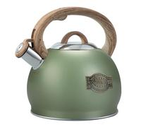 Tea Kettle Stovetop, 2.7 Quart Stove Top Whistling Tea Kettle, Teapot Kettles with Food Grade Stainless Steel and Wood Pattern Handle, Suitable for All Heat Sources