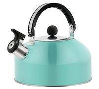 Tea Kettle Stovetop 3L Whistling Kettle Stainless Steel Stovetop Kettle with Handle Outdoor Portable Teapot for Ga-s Or Stove Kitchen Pour Over Kettle(Green)