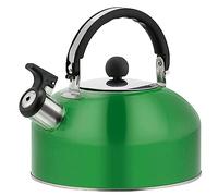 Tea Kettle Stovetop 3L Whistling Kettle Stainless Steel Stovetop Kettle with Handle Outdoor Portable Teapot for Ga-s Or Stove Kitchen Pour Over Kettle(Green)
