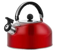 Tea Kettle Stovetop 3L Whistling Kettle Stainless Steel Stovetop Kettle with Handle Outdoor Portable Teapot for Ga-s Or Stove Kitchen Pour Over Kettle(Green)