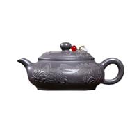 Tea Kettle Stovetop High-Temperature Calcined Blue-Gray Purple Clay Pot, Hand-Engraved Teapot for Painters Tea Pots for Stove Top