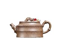 Tea Kettle Stovetop Retro Coarse Pottery Purple Clay Pot Single Hand-held Bamboo Segment Teapot Household Kung Fu Tea Set Tea Pots for Stove Top