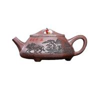 Tea Kettle Tea Pot Retro Five NIU Blessings Purple Clay Pot Office Hospitality Ceramic Tea Maker Tea Pot for Stove