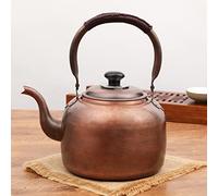 Tea Kettle - Whistling Design, Handmade Copper, Stovetop Safe, Gas and Induction Compatible, 3L Capacity