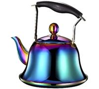 Tea Kettle Whistling Tea Kettle Stainless Steel, Rainbow Teapot with Infusers for Loose Tea, Teakettle for Stovetop Induction Stove Top, Fast Boiling Heat Water Tea Pot Teapot with Infuser (Color : T