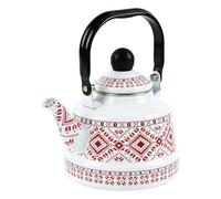 Tea Kettle with - 2.5L Enamelled Vintage Tea Kettle, Vintage Enamel Tea Kettle for Home, Kitchen, Dorm, Apartment, Picnic, Camping, Yards, Porches, Gardens, Lawn