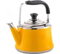 Tea Kettle Yellow for Stove Top, Cute Stainless Steel Whistling Teapot Water Kettle with Handle Loud Whistle,-Yellow||3L