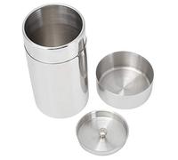 Tea Leaf Storage, Portable 304 Stainless Steel Sealed Jar Food Grade Stainless Steel Food Container Cylinder with Lid Small Metal Containers Lids for Outdoors Canister Coffee (Large size 550ML)