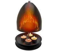 Tea Light Candle Heater, Indoor Metal Tea Light Oven Candle Holder, Double Base Tealight Heaters, Winter Candles Stove Hand Warmer for Home Camping (Without Candles)