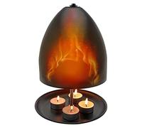 Tea Light Candle Heater, Metal Table Tea Light Heater, Tea Light Oven Ceramic Radiator, Tea Light Oven Candle Holder, Candle Heater for Up to 6 Tea Lights, Tealight Candles Stove Heater