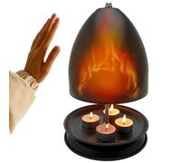 Tea Light Candle Heater - Terracotta Candle Heater For Indoor Metal Candle Heater - Tea Light Oven Candle Holder For Study, Living Room Decor,Black