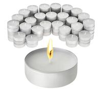 Tea Light Candles 8 Hours - White Unscented Smokeless Tealights - Bulk 600 Pack - 38 mm x 25 mm - Long Burning Night Lights for Weddings, Parties, Restaurants, Home, Decor - Paraffin Wax, Cotton Wick