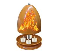Tea Light Heater - Metal Construction 17.5x27 Cm, Heat Shield, Sleek Tabletop Design, Candle Heat Enhancer | Living Room Decor, Intimate Gatherings, Relaxing Atmospheres, Spa Environments