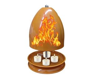 Tea Light Heater - Metal Construction 17.5x27 Cm, Heat Shield, Sleek Tabletop Design, Candle Heat Enhancer | Living Room Decor, Intimate Gatherings, Relaxing Atmospheres, Spa Environments