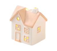 Tea Light Holder - Hollowed House Lantern Tea Light Holder - Romantic European Statues Ceramic Design for Home Bathroom Country House Bedroom