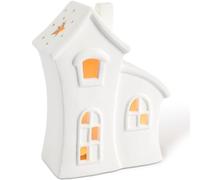 Tea Light Holder House Decorative House Light House Winter House Christmas House Ceramic Cream White Matt Lantern Lighting Decoration Gift Christmas New Year Winter Time