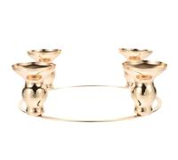 Tea Light Holders 2pcs Tea Light Candle Holder Set Lights Candles Advent Candlestick Taper Ring Ornament Wreath Accessory
