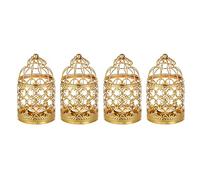 Tea Light Holders, 4 Pcs Small Tealight Hanging Birdcage Lantern, Gold Lanterns for Candles Vintage Decorative Centerpieces of Wedding & Party, Tea Light Holder Christmas Candle Holders Decorations