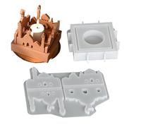 Tea Light Mold, Casting with Easy Release | Non-stick Silicone Molds in House Shape for Candle Holders | for DIY Weddings, Valentine's Day, Christmas and Home Decoration