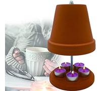 Tea Light Oven,Tea Light Oven for Heating,Heater Tea Light Candle Holder,Creative Candle Heater,Double Base Tealight Heaters for Home Bedroom Office (Without Candle),Brown