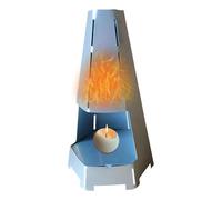 Tea Light Oven | Windproof Tealight Heating Stove | Decorative Tea Light Heater for Fireplace Indoor Outdoor Yard Camping Bedroom Garden Living Room