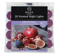 Tea Light Scented Candles 20Pcs Pomegranate & Wild Fig Tealight 8Hr Burn Time