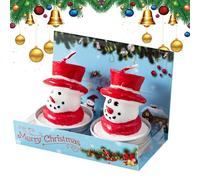 Tea Lights | 2X Christmas Scented Candles Stocking Hat - Festive Aesthetic Craft Candlelight Dinner Table Decor for Winter Holiday