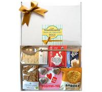 Tea Lovers Luxury Treats and Gifts Box, Fudge, Flapjack, Chocolate Shortbread, Caramel Chocolates, Tea is a Hug in a Mug Teaspoon, Cute Coaster for Tea Drinkers, Perfect for Birthdays and Christmas