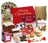 Tea Lovers Traditional Christmas Hamper- Tea Fruit Cake Truffle Hazelnut Jam Biscuits Mince Popcorn- New Year Afternoon Tea Gift for Men & Women