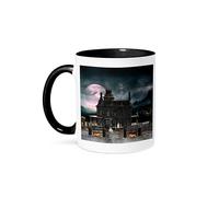 Tea Mug A Halloween Haunted House in The Night with Ghosts and Creatures 330Ml Cups Funny Durable Cup for Beverages Milk Kitchen