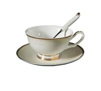 Tea Mug Embossed European Style Coffee Cup Set Upscale British Tea Light Luxury Exquisite Bone China Cups