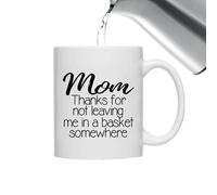 Tea Mug - Gift for Mom, Cute Coffee Mug | Small Ceramic Mug for Mothers Day, Present for Expecting Moms, Funny Travel Drink Mug for Work