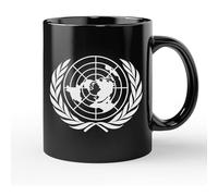 Tea Mugs Flag United Nations with Handle Ceramic Coffee Mug Funny Tea Cups for Women Coworkers Everyday