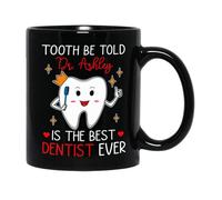 Tea Mugs Tooth Be Told is The Best Dentist Ever Drinking Cups,Funny,Printed,Porcelain Mug for Men Office Home 330Ml