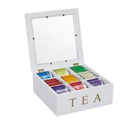 Tea organiser Removable Dividers Elegant Design Tea Storage Box Tea Bag Holder