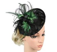 Tea Party Fascinator Hat DerbyHat for Party Wedding Women Mesh Fascinator Pillbox Hat Big Flower Headdress