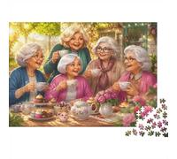 Tea Party Friends Jigsaw Puzzle, 1000 Pcs For Adults | 52x38cm Puzzle Fans, Birthday Gift, Cardboard, Mood Calming, Tight Puzzle Fit