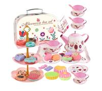 Tea Party Set, Kid-Friendly Design, ABS, Afternoon Tea Toy, Food Play Kitchen, Develop Imagination, For Little Girls Age 3-6, Boys, Party Birthday