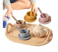 Tea Party Set - Pretend Play Toddler Set, Complete Role Toy with Cups and Teapot, Creative Learning Playset for 3-6 Year Old Girls Boys Educational Motor Skills Development Holiday, Birthday, Christ