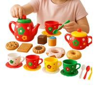 Tea Party Set Pretend Play Toy with Teapot - Realistic Dessert