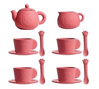 Tea Party Set | Silicone Teapot Playset | Pretend Play Tea Set | for Boys Preschoolers Playdates Birthday Holiday Playroom Kindergarten Family Night Daycare Home